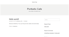 Desktop Screenshot of portobellocafe-restaurant.com